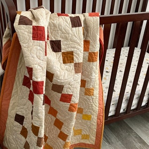 Easy Quilt Patterns PDF Baby Quilt Pattern, Four sizes, Easy Four Patch Quilt Pattern Ombre Sunset, Favorite Four Patch Quilt Pattern