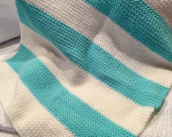Easy Crochet Baby Blanket Pattern PDF, Linen Stitch Blanket, Beginner Friendly, Modern Baby Gift