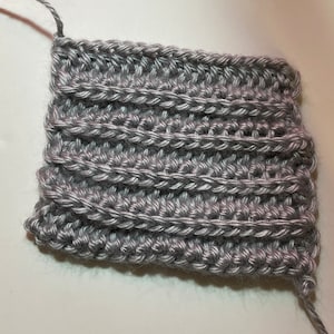 Learn the Easy Half Double Crochet Ribbing Stitch, Step-by-Step Tutorial for Beginners, knit look crochet stitch image 3