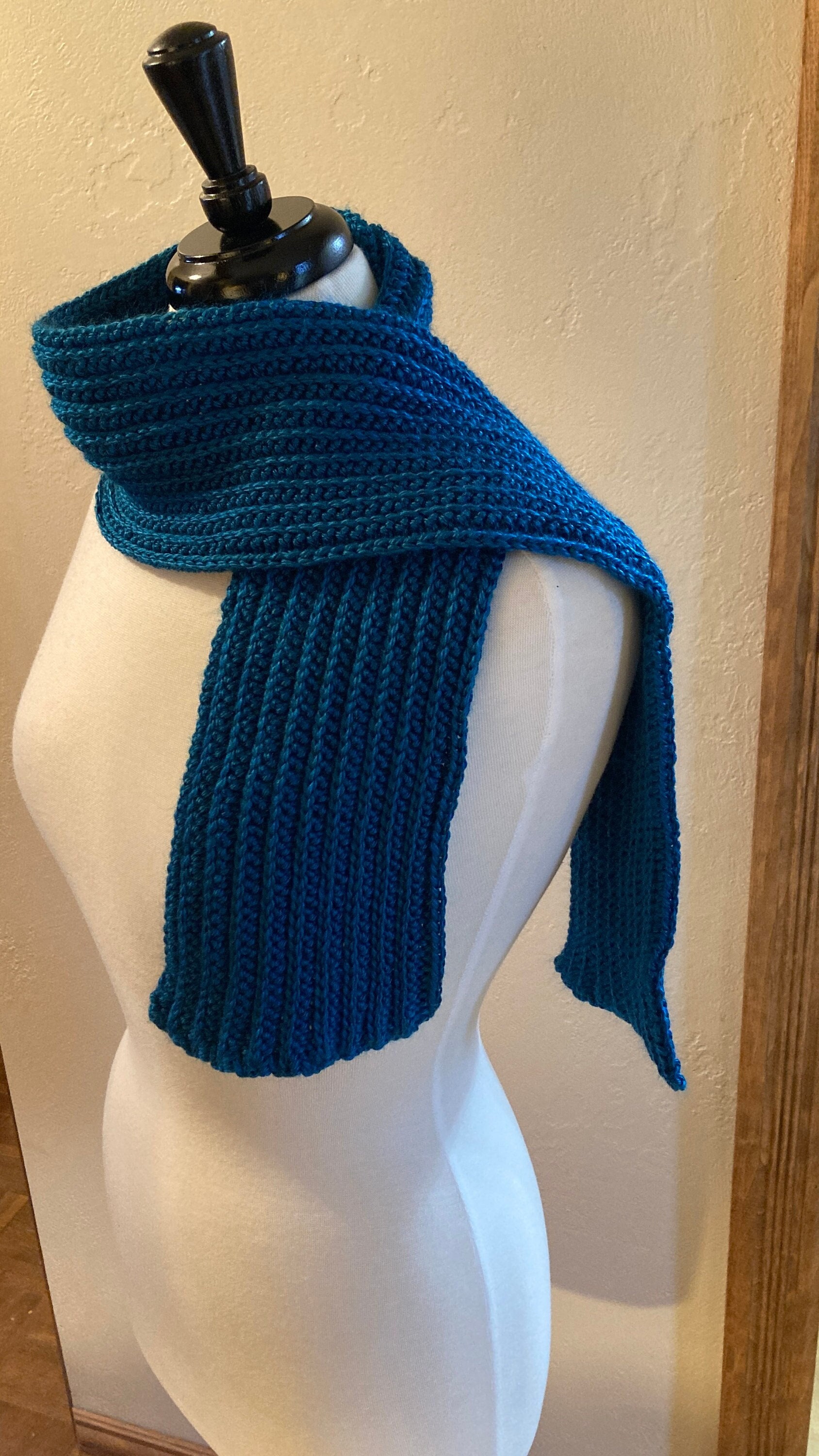 Beginner Easy Ribbed Knit Look Crochet Scarf Pattern, Cozy and Simple ...