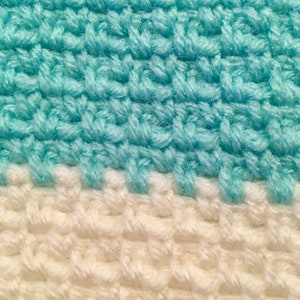 Baby crochet Blanket Pattern, Easy Crochet Baby Blanket, Beginner Crochet pattern, Linen stitch, Moss stitch, farmhouse blanket pattern image 4