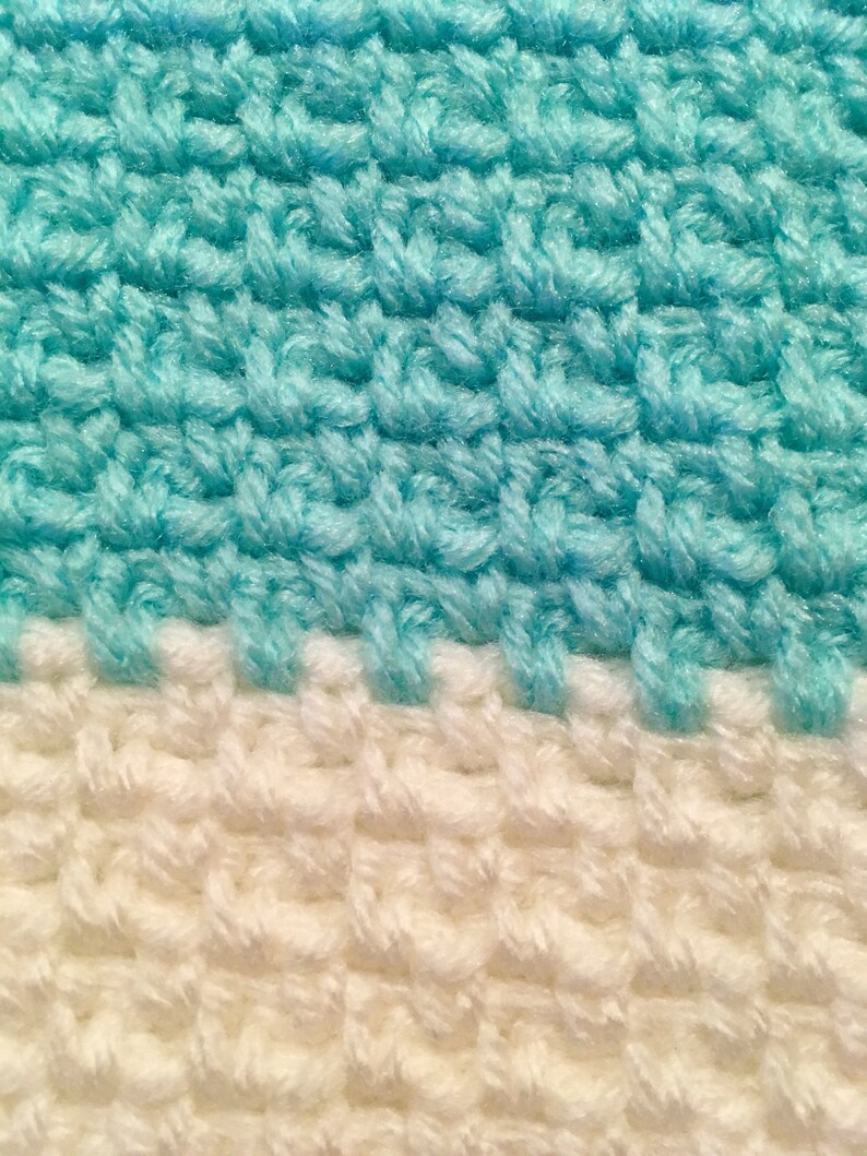 Baby crochet Blanket Pattern, Easy Crochet Baby Blanket, Beginner Crochet pattern, Linen stitch, Moss stitch, farmhouse blanket pattern image 4