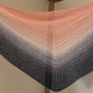 Beginner Triangle Shawl, easy crochet shawl pattern, lacy shawl pattern, triangle shawl pattern, shawl pattern easy image 4