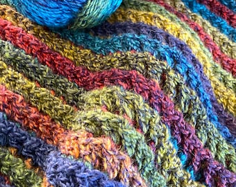 CROCHET PATTERN 3D Zigzag Waffle Blanket, Quick and Easy Crochet Blanket, Make a Throw of Any Size - PDF Download