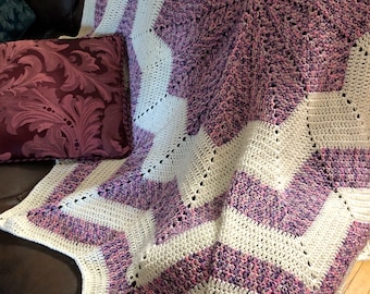 Crochet 12-Point Star Blanket, Round Chevron, Round Baby Blanket, Easy Crochet Blanket pattern, crochet star, star afghan