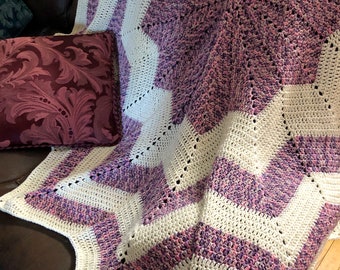 Crochet Pattern, Easy Modern Heirloom Baby Afghan, Crochet baby blanket Pattern, beginner friendly crochet pattern, pink and grey