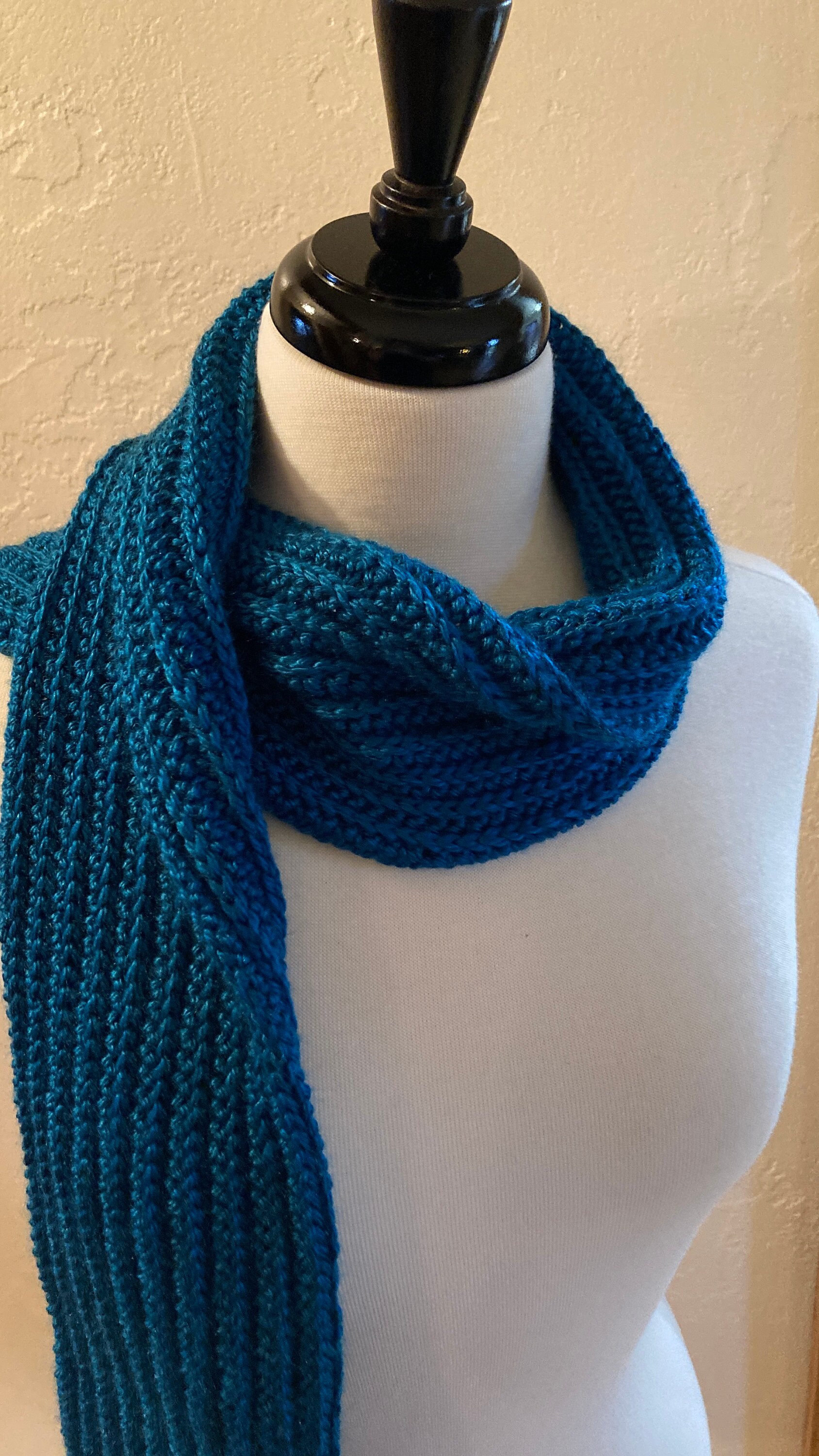Beginner Easy Ribbed Knit Look Crochet Scarf Pattern, Cozy and Simple ...