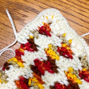 Crochet Pillow Cover, Embrace Autumn Crochet Pillow, Granny Spike Stitch Crochet Throw Pillow tutorial, Throw Pillow Design image 6