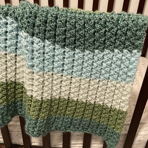 Chunky Crochet Baby Blanket, Hudson Soft and Bulky Baby Blanket Crochet Pattern, Luxurious Crochet Throw Blanket image 7