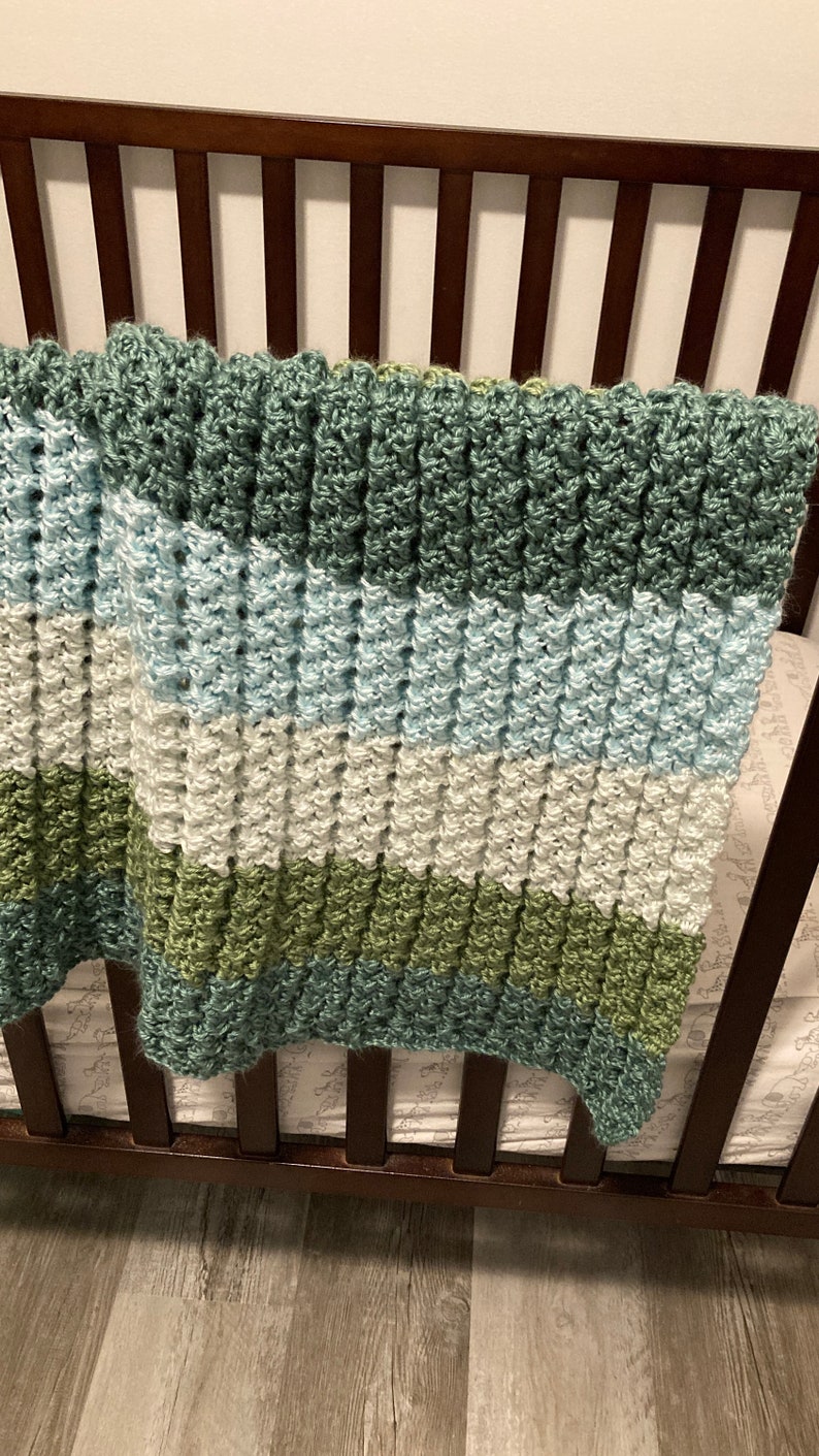 Chunky Crochet Baby Blanket, Hudson Soft and Bulky Baby Blanket Crochet Pattern, Luxurious Crochet Throw Blanket image 7