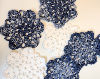 Simple Crochet Snowflake Coaster Pattern (PDF Pattern)