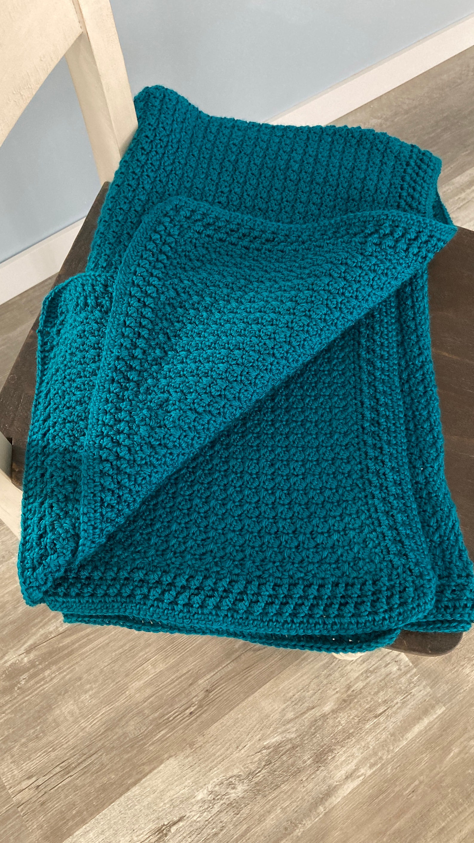 Simple Crochet Afghan Pattern Textured Crochet Blanket Etsy