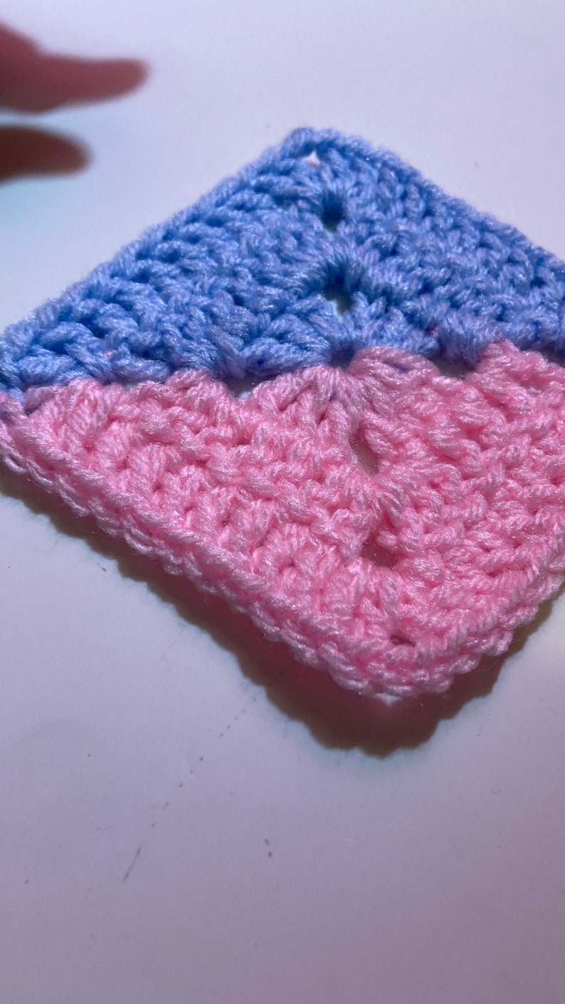 Twotone Granny Half Square Triangle Solid Granny Square Etsy