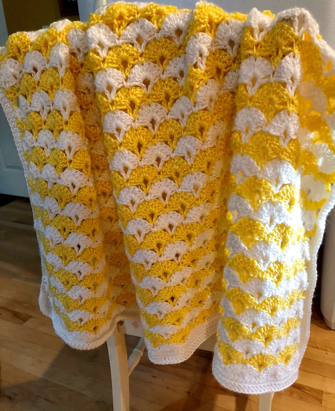 Timeless Lacy Shell Crochet Blanket Baby Blanket Pattern Etsy