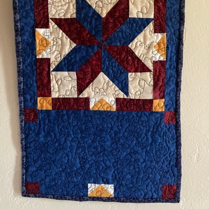 Americana Star Placemat Pattern, Quilt of Valor Style table scape, Red White and Blue Quilted Placemat, Sewing Pattern