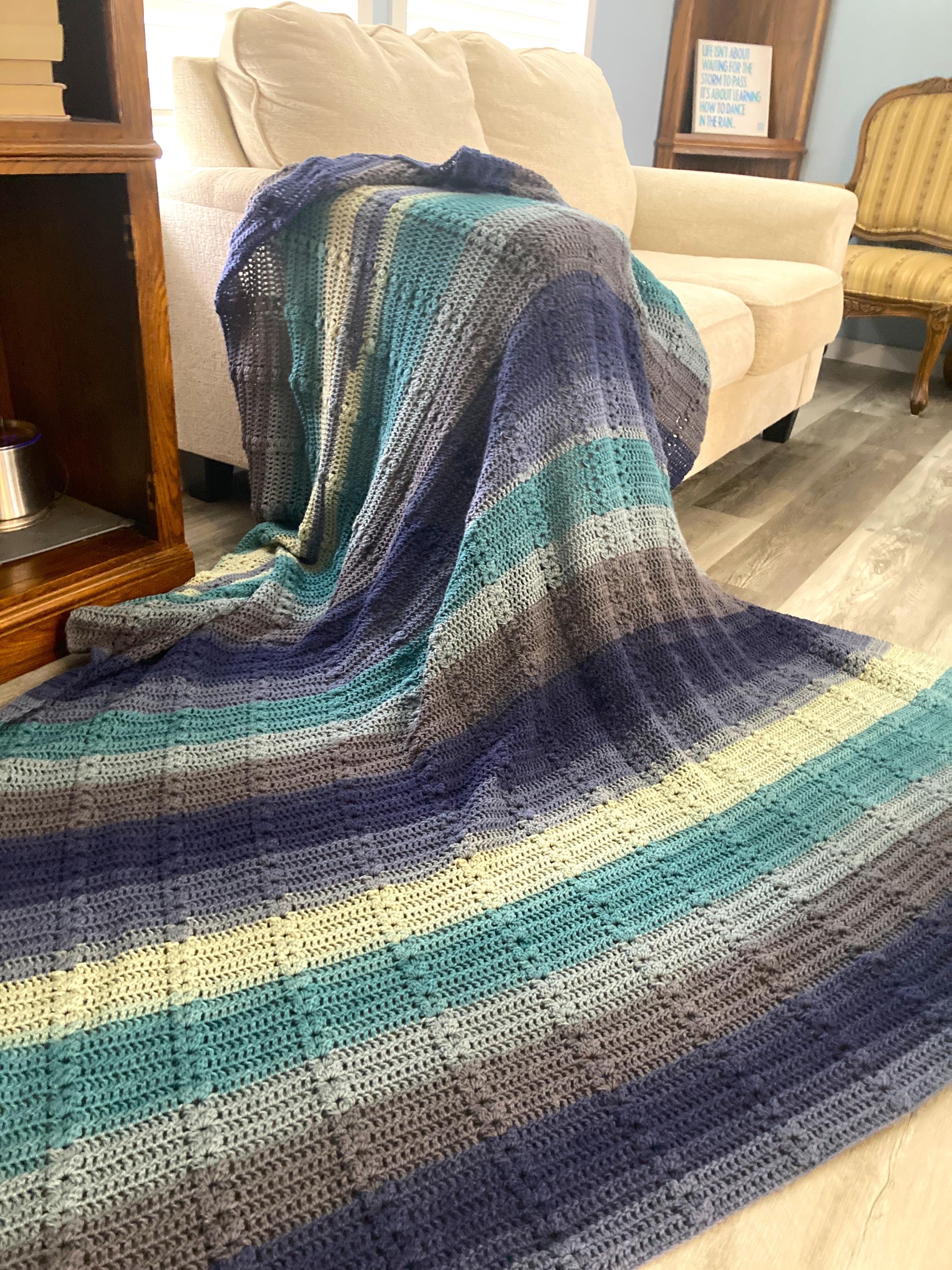 Crochet Blanket Pattern | Textured Puff Stitch Heart | Easy Repeat ...