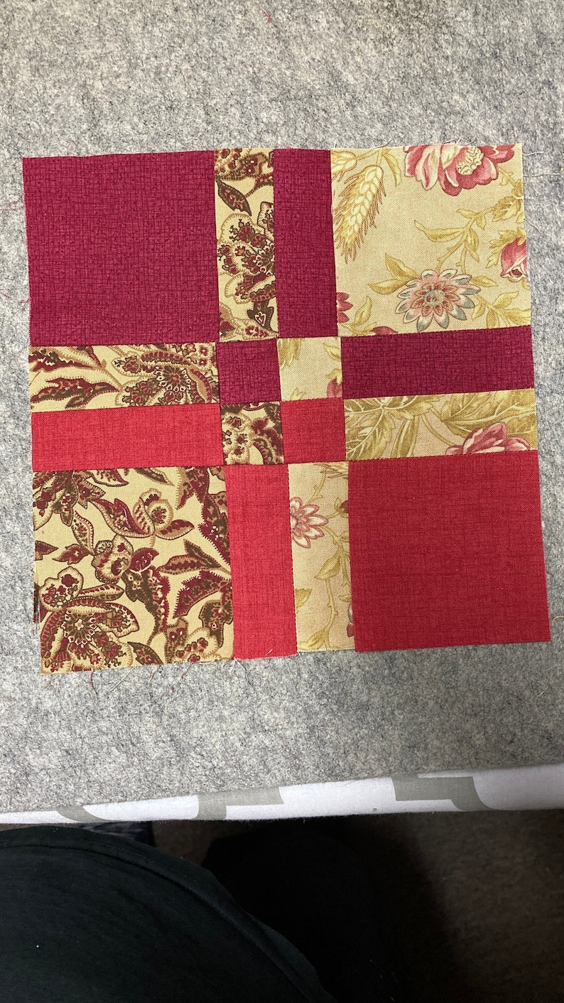 Beginner Quilt Block Pattern How to Make a Disappearing Four Etsy