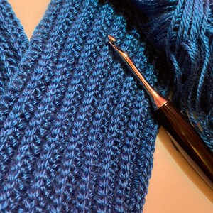 Beginner Easy Ribbed Knit Look Crochet Scarf Pattern, Cozy and Simple ...