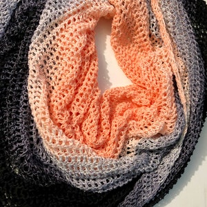 Beginner Triangle Shawl, easy crochet shawl pattern, lacy shawl pattern, triangle shawl pattern, shawl pattern easy image 2