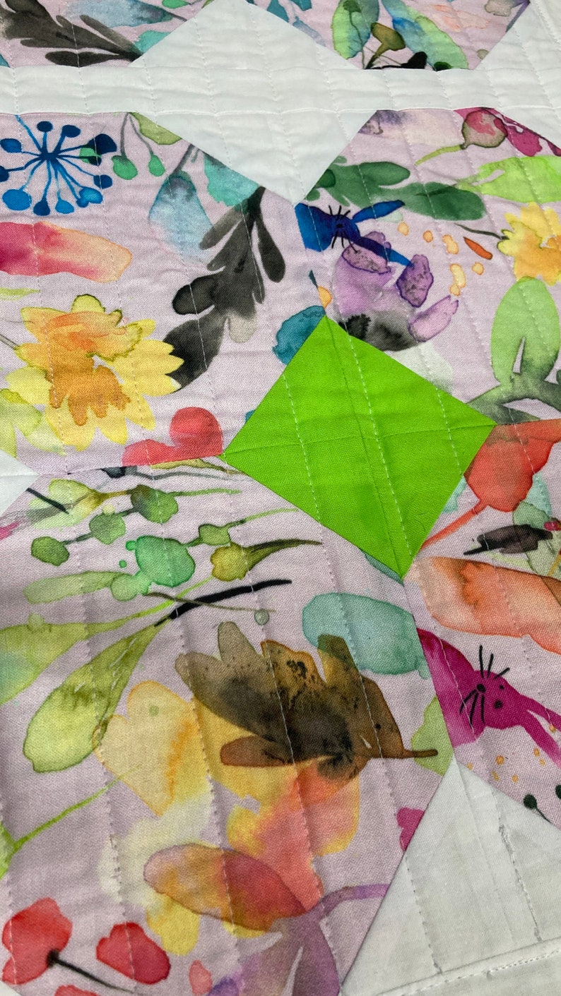 Beginner-Friendly Table Runner Pattern, Whimsical Springtime Bunnies Table Runner Quilt Pattern, Spring table runner pattern image 10