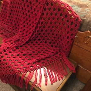 Schema per coperta all'uncinetto in pizzo, plaid scarlatto, coperta estiva afghana (schema PDF)