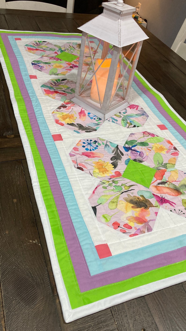 Beginner-Friendly Table Runner Pattern, Whimsical Springtime Bunnies Table Runner Quilt Pattern, Spring table runner pattern image 4