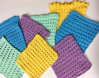 Crochet Pattern, Simple Cute and Quick Crochet Washcloth,  Beginner Crochet Pattern, Easy Crochet Washcloth, Digital Pattern