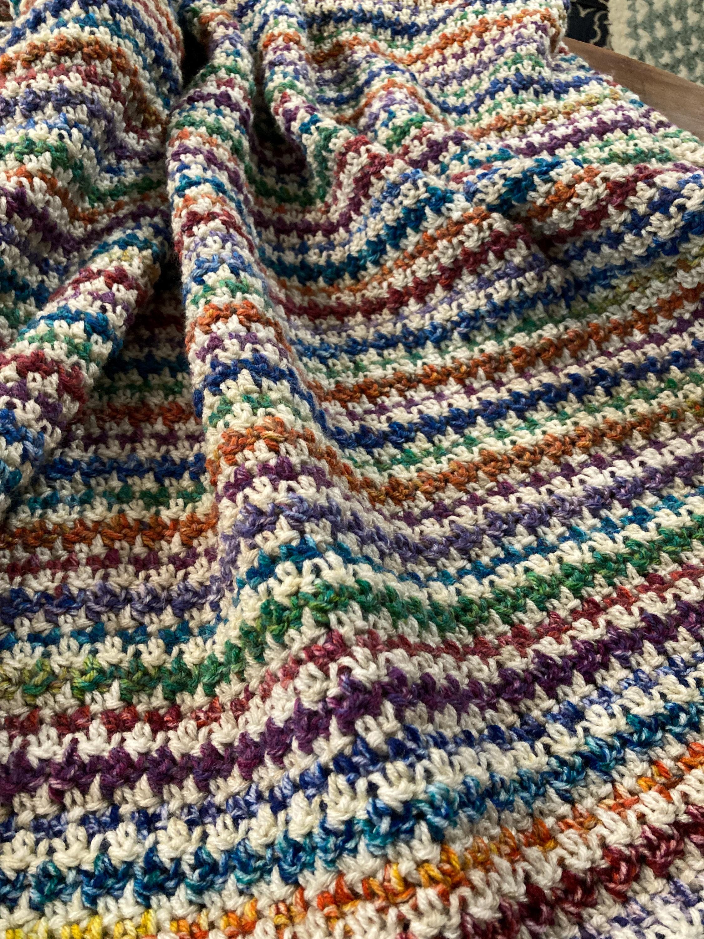 Frost Blossom Throw Blanket Crochet Pattern, Easy Lemon Peel