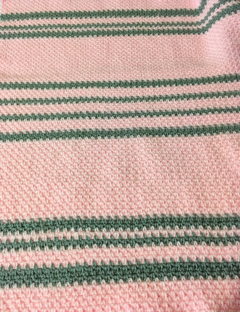 Easy Modern Heirloom Baby Afghan, Crochet baby blanket Pattern, beginner friendly crochet pattern, farmhouse style crochet blanket image 4