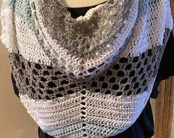 Easy Triangle Shawl Written Pattern Instant, Beautiful Day Triangular Shawl Crochet Pattern, women's scarf pattern, Triangle scarf