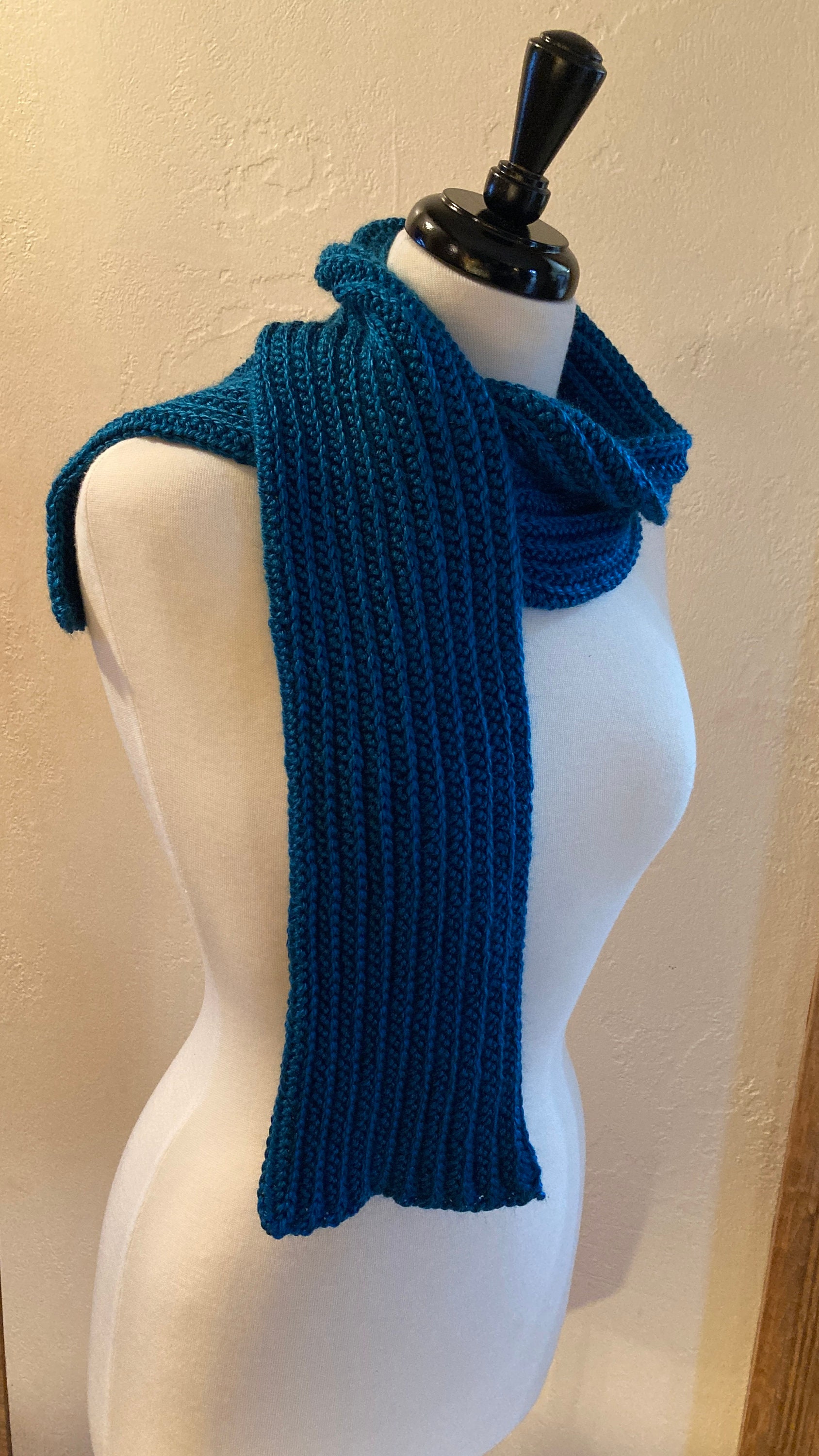 Beginner Easy Ribbed Knit Look Crochet Scarf Pattern, Cozy and Simple ...