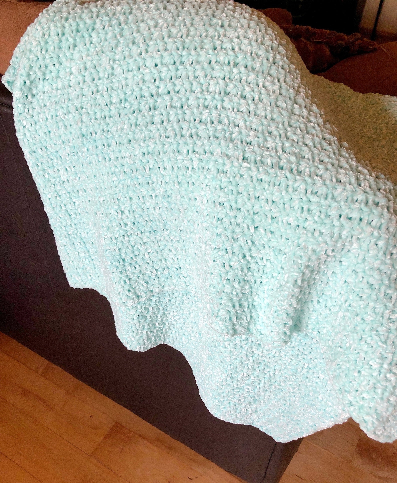Easy Crochet Velvet Warm Blanket Vstitch Blanket Velvet Etsy