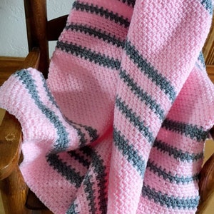Easy Modern Heirloom Baby Afghan, Crochet baby blanket Pattern, beginner friendly crochet pattern, farmhouse style crochet blanket image 1