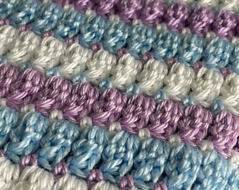 Easy Crochet Blanket Pattern Beautiful Stripes Printable PDF, Chunky Throw, Beginner Crochet Afghan, crochet pattern