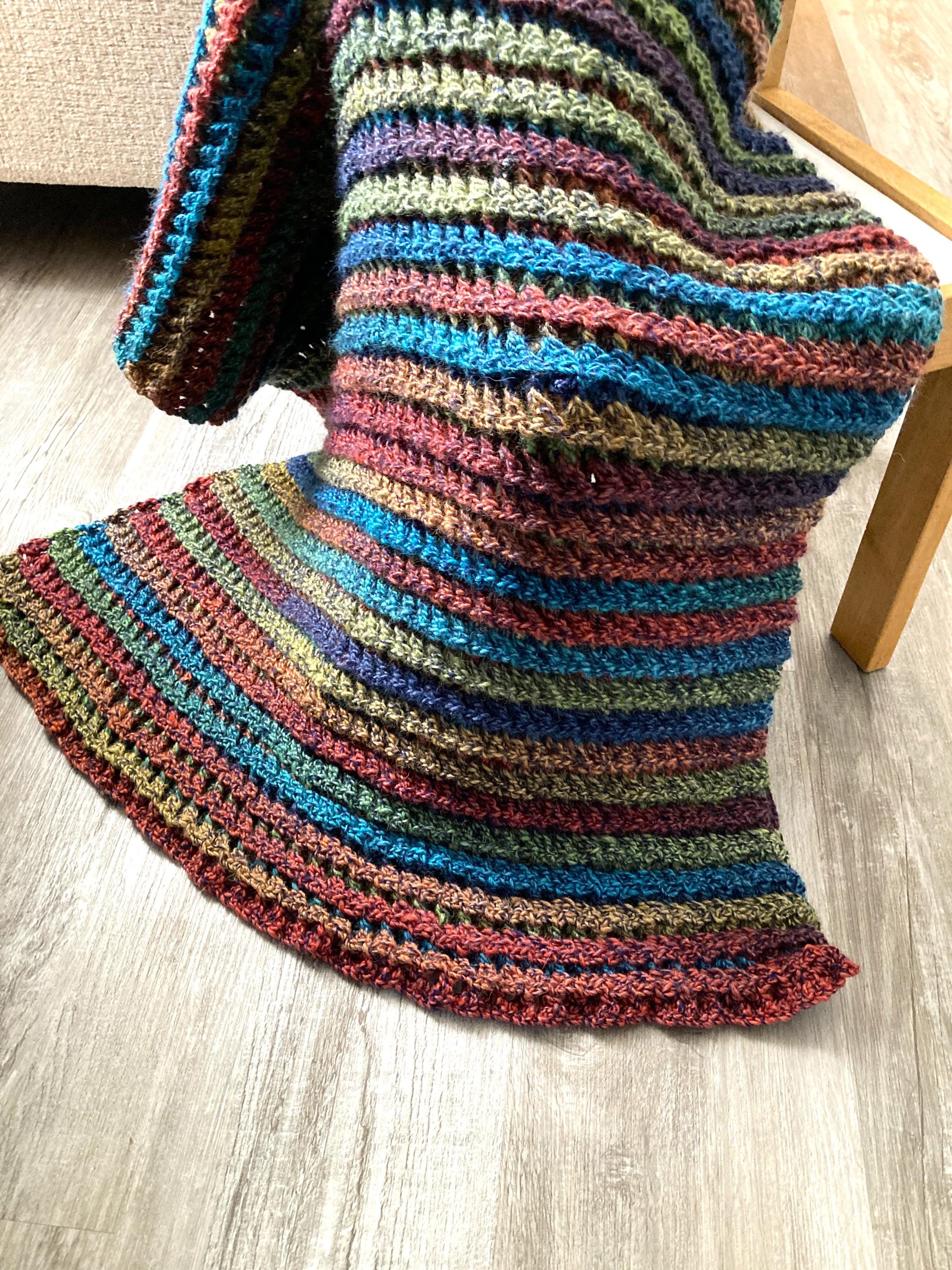 かぎ針編みパターン 3D ジグザグワッフルブランケット、素早く簡単に