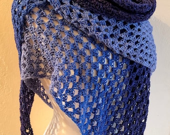 Easy Crochet Triangle Shawl Pattern, Granny Stitch Scarf (PDF Pattern)