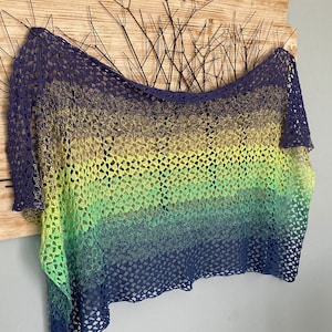 Easy Sideways Shawl, Stunning Aurora Borealis Crochet Shawl, Easy Rectangular Crochet Shawl Pattern, Crochet Wrap, Pattern for Women