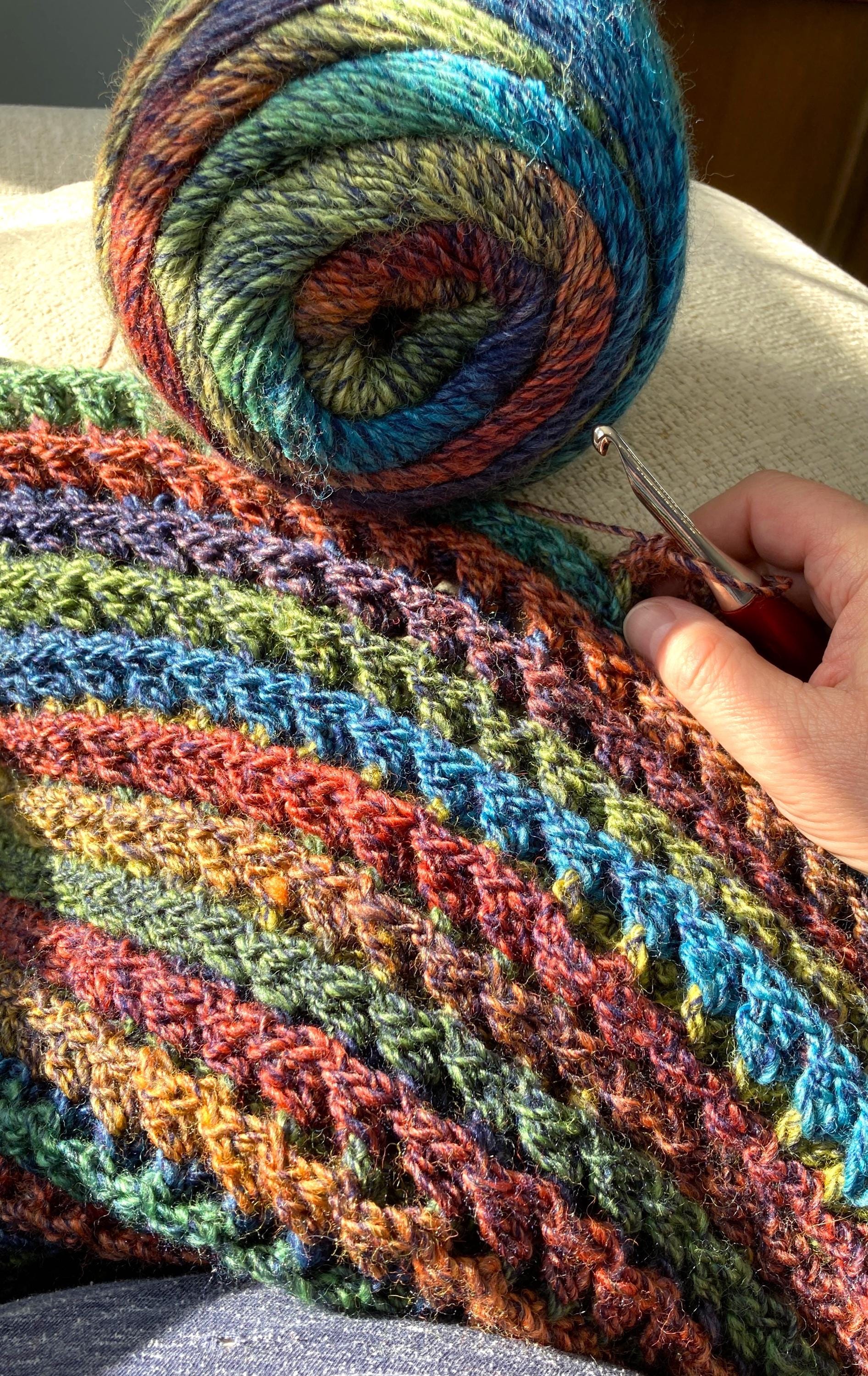 かぎ針編みパターン 3D ジグザグワッフルブランケット、素早く簡単に