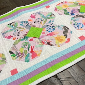 Beginner-Friendly Table Runner Pattern, Whimsical Springtime Bunnies Table Runner Quilt Pattern, Spring table runner pattern image 5