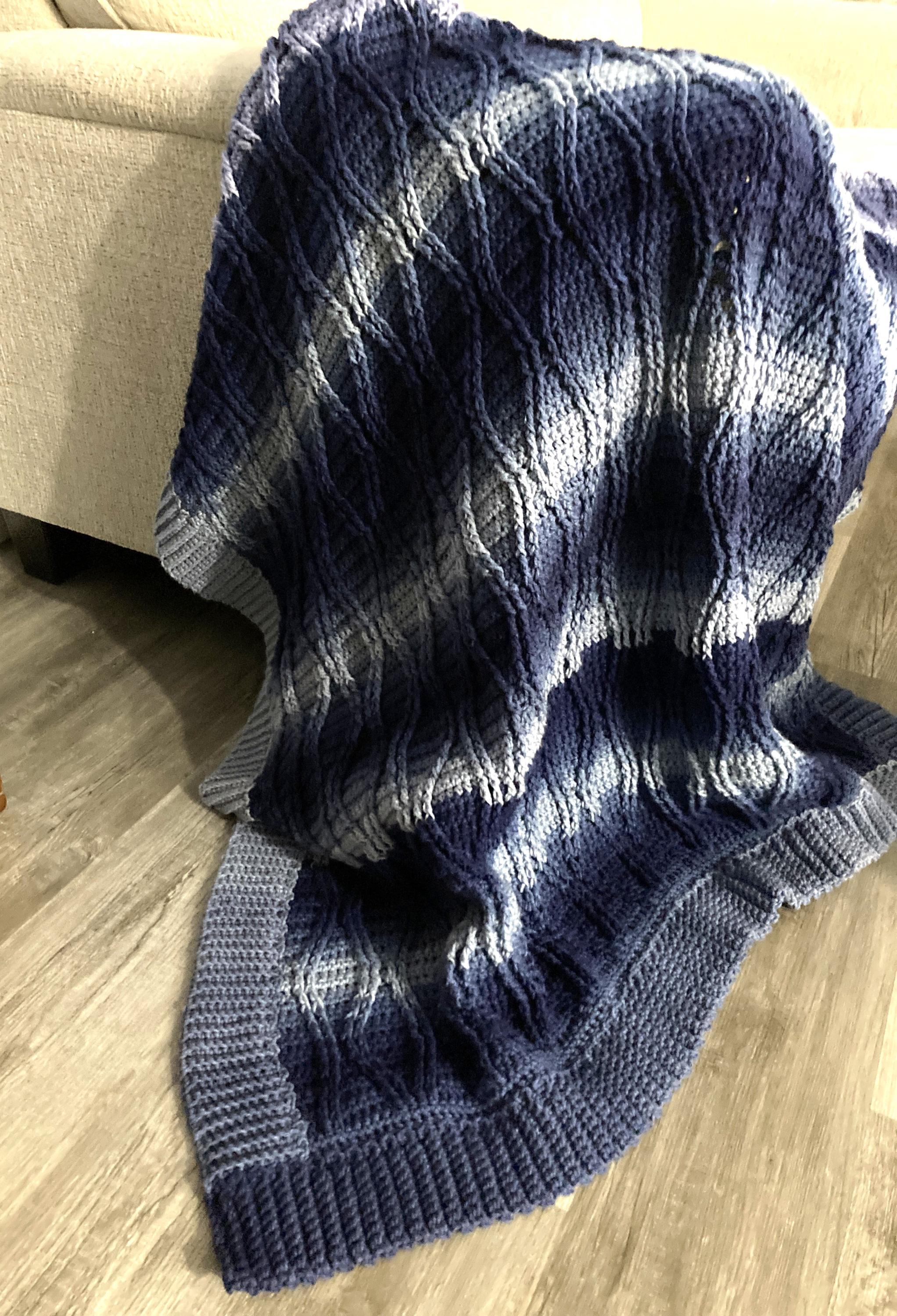Braided Cable Blanket, Crochet Throw Blanket, Crochet Easy Beginner ...