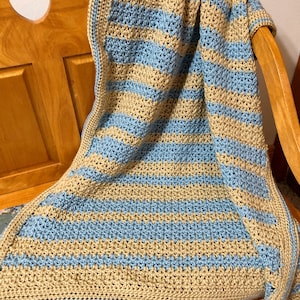 Easy Crochet Blanket Pattern, Farmhouse Crochet Throw Pattern, Crochet Rustic Country Blanket, Crochet Pattern Digital Download