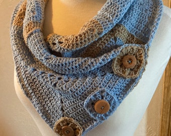 Crochet Neck Warmer, fall crochet cowl pattern, womens scarf, Copper Harbor Neck Warmer,