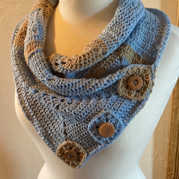 Crochet Neck Warmer, fall crochet cowl pattern, womens scarf, Copper Harbor Neck Warmer,