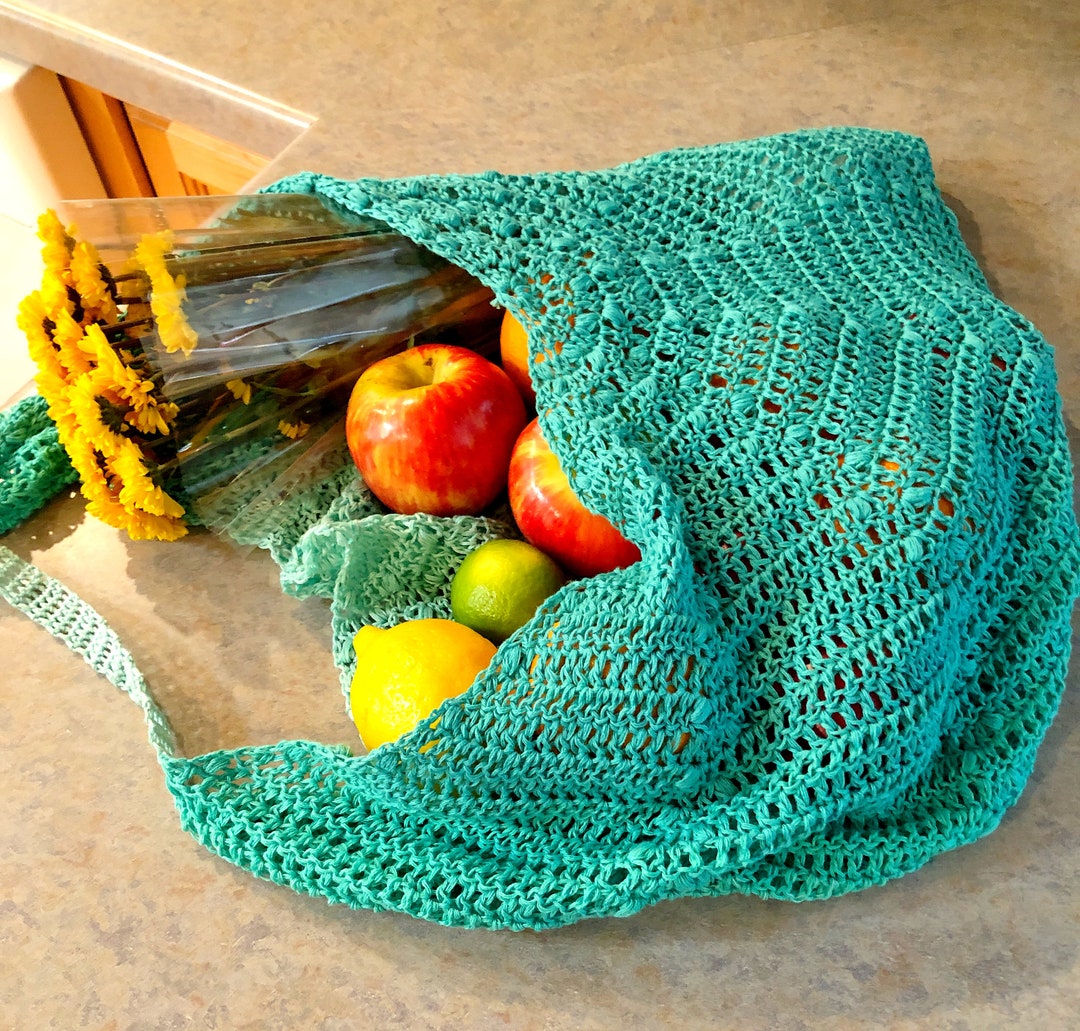 Easy Large Crochet Mesh Market Bag, Mesh Crochet Bag, Eco-friendly Tote ...