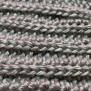 Learn the Easy Half Double Crochet Ribbing Stitch, Step-by-Step Tutorial for Beginners, knit look crochet stitch image 9