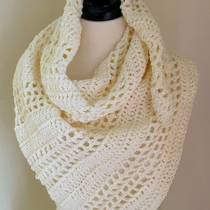 8-Hour Cabana Crochet Shawl Pattern, easy crochet lacy shawl, beginner crochet pattern, crochet shawl pattern, summer crochet pattern