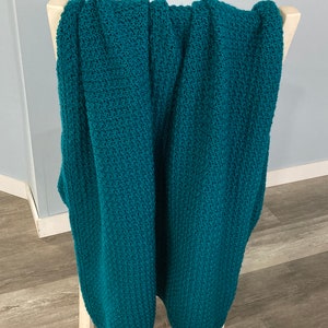 Simple Crochet Afghan pattern, Textured Crochet Blanket pattern modern, Family Crochet Throw Blanket Pattern image 9