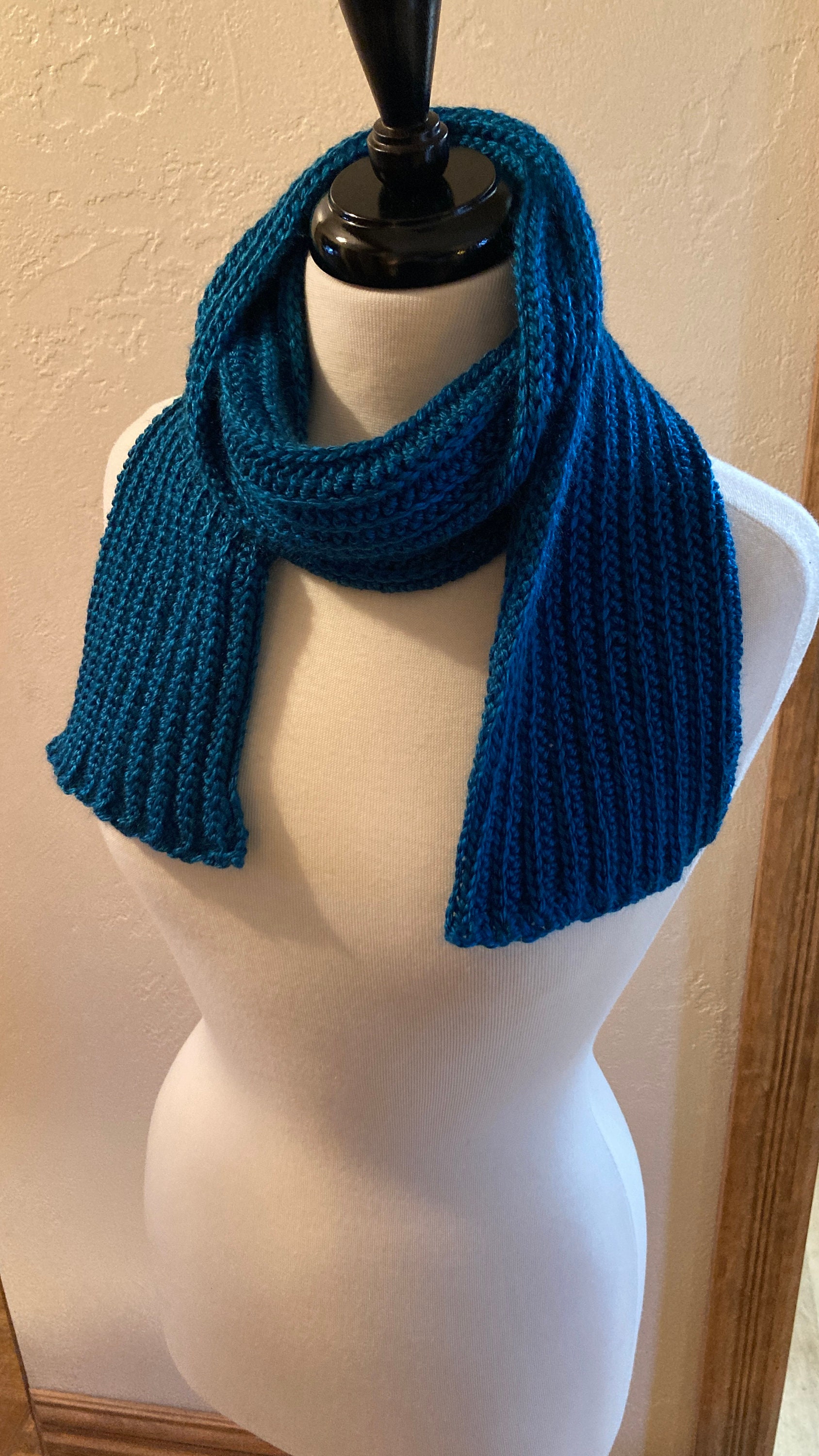 Beginner Easy Ribbed Knit Look Crochet Scarf Pattern, Cozy and Simple ...