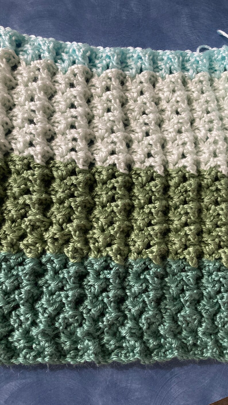 Chunky Crochet Baby Blanket, Hudson Soft and Bulky Baby Blanket Crochet Pattern, Luxurious Crochet Throw Blanket image 8