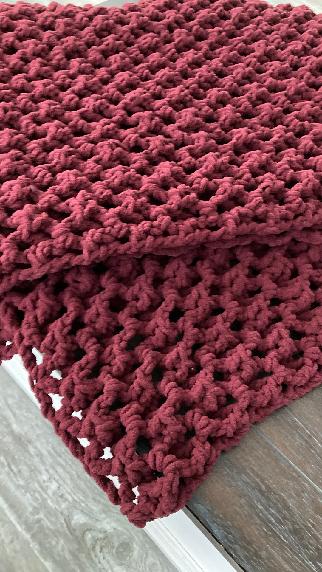 Large Chunky Cozy Crochet Blanket Pattern Chunky Blanket Crochet
